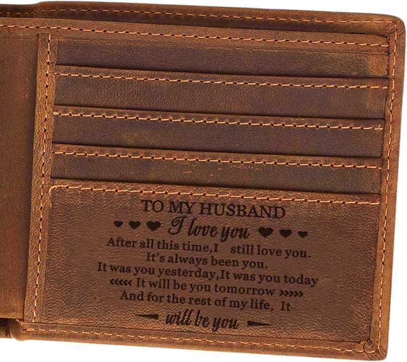 Personalized Leather Wallet for Men - Ideal Birthday Gift