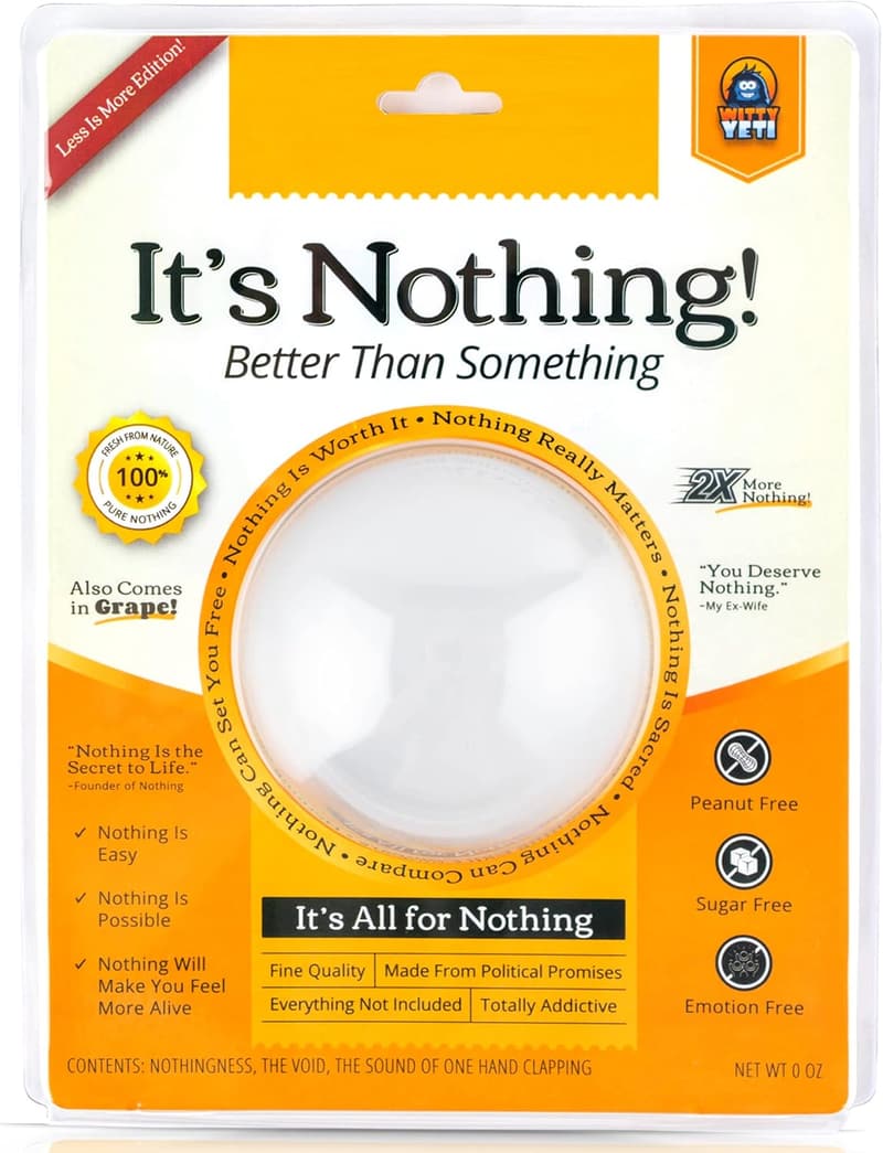 The Gift of Nothing Gag Gift - Hilarious Stocking Stuffer