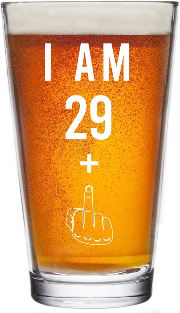 Funny 30th Birthday Pint Glass for Men and Women – 16 oz