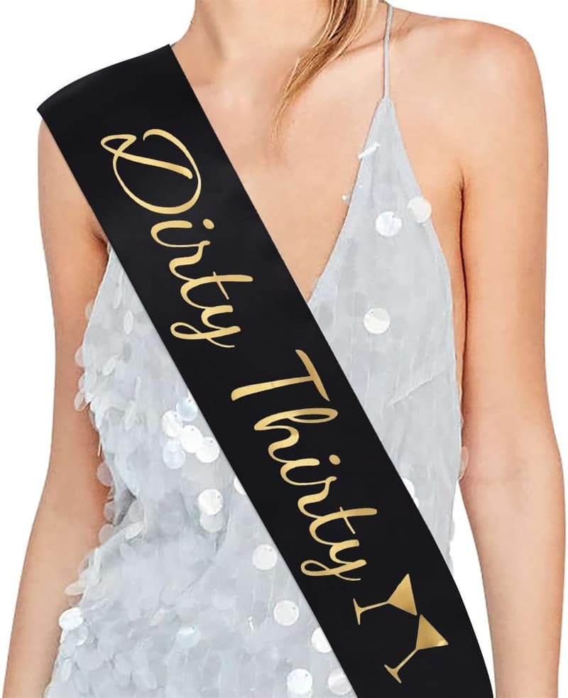 30th Birthday Satin Sash - Fun Party Accessory for Women