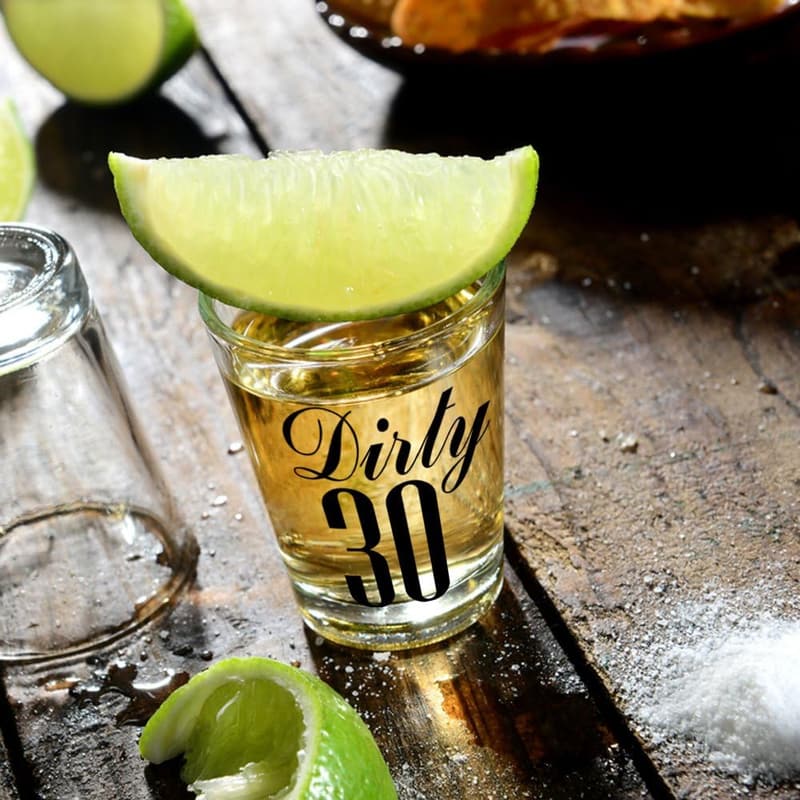30th Birthday Shot Glass - Funny Gift for Her or Him