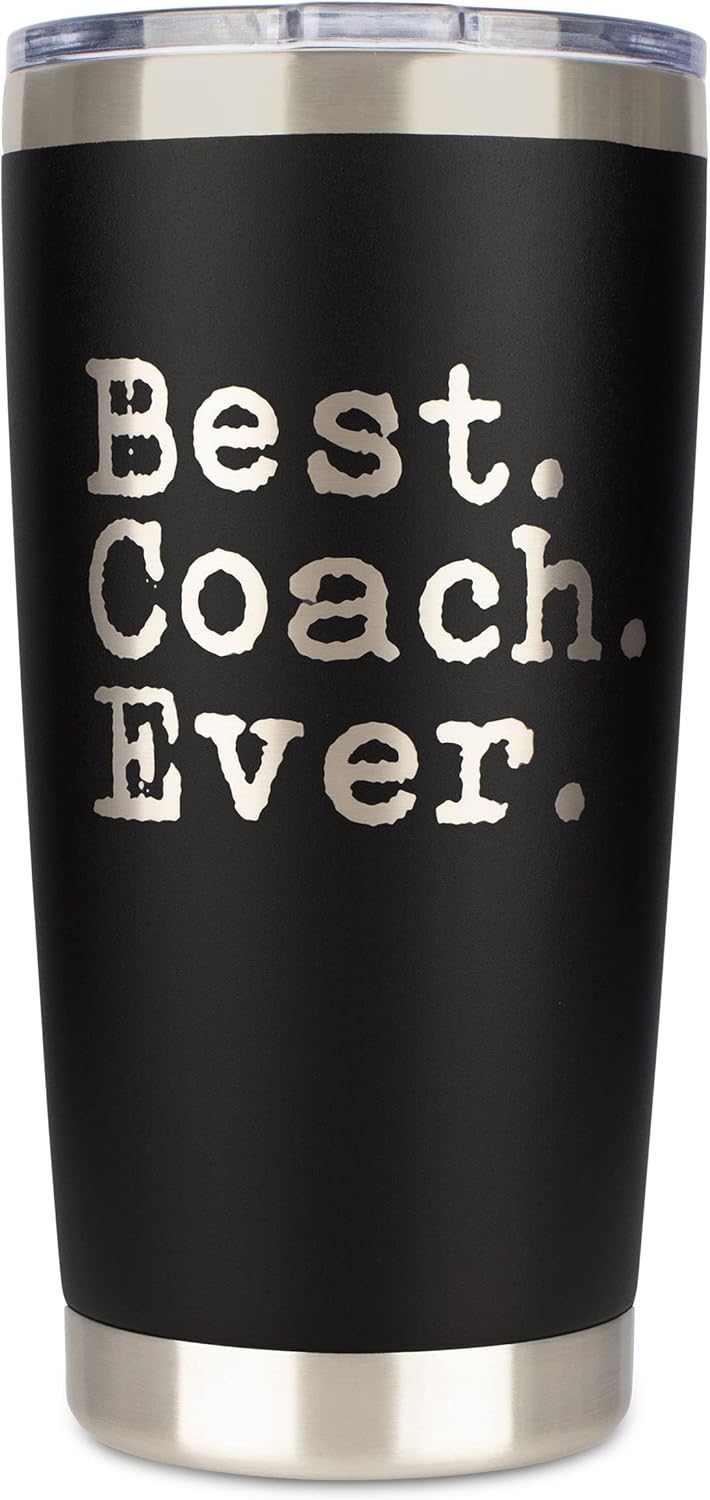 Coach Appreciation Stainless Steel Travel Tumbler - 20 oz Black