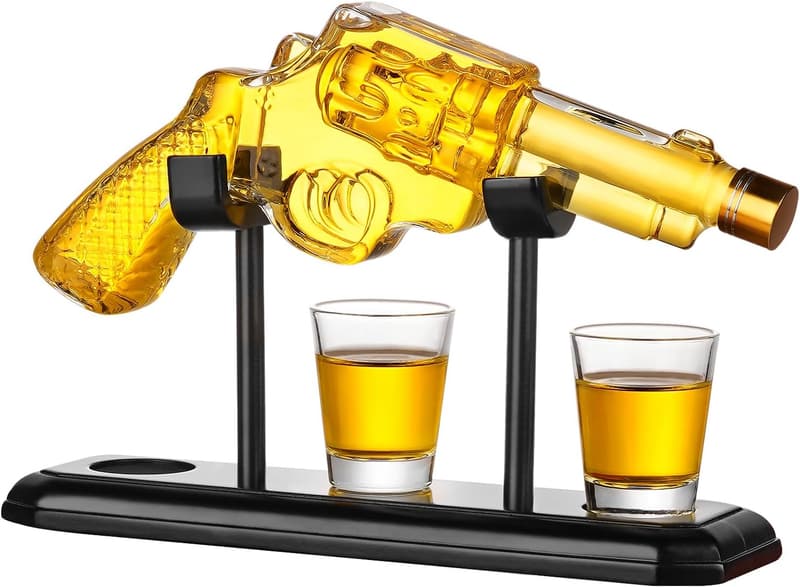 9 oz Whiskey Decanter Set with Shot Glasses - Unique Gift for Men