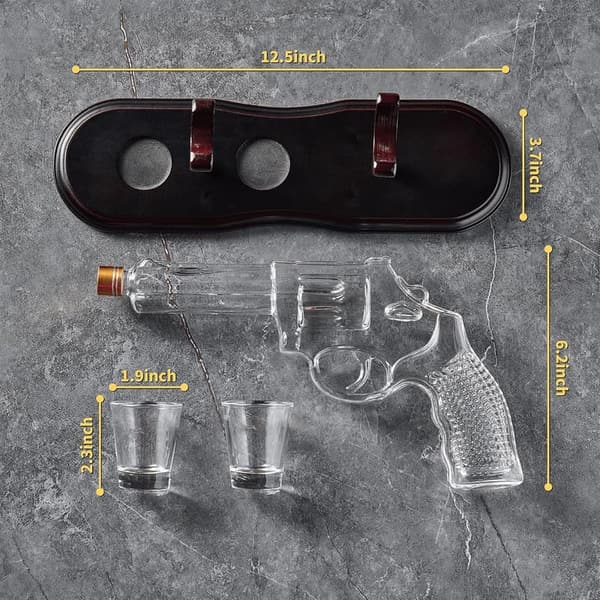 Whiskey Decanter Set with Shot Glasses - Birthday Gift for Men