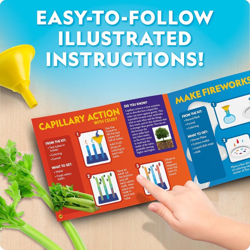 Kids Chemistry Set - 50 Experiments & 20+ Lab Tools for Ages 4-6