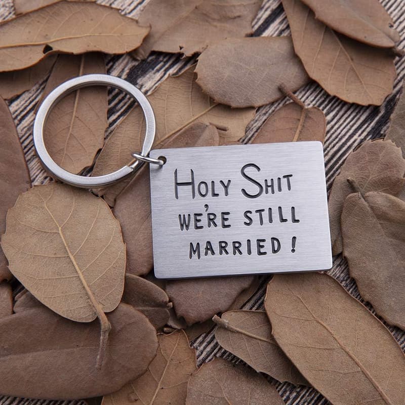 Anniversary Keychain Gift for Couples - Fun for Him or Her