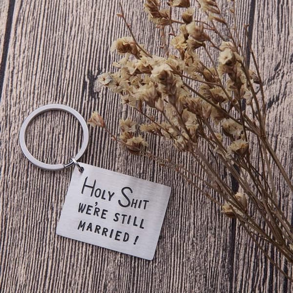 Anniversary Keychain Gift for Couples - Fun for Him or Her