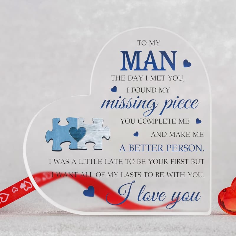 Anniversary Gift - Romantic Acrylic Plaque for Him