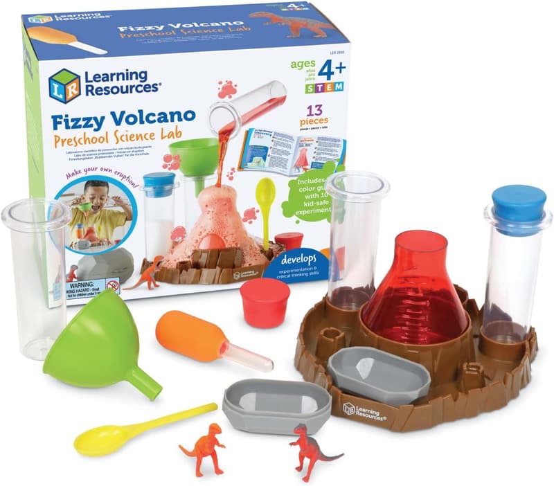 Fizzy Volcano Science Kit - 13-Piece STEM Experiment for Kids