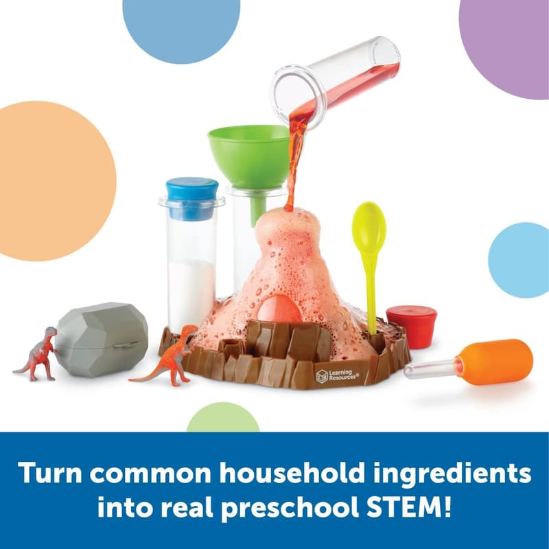 Fizzy Volcano Science Kit - 13-Piece STEM Experiment for Kids
