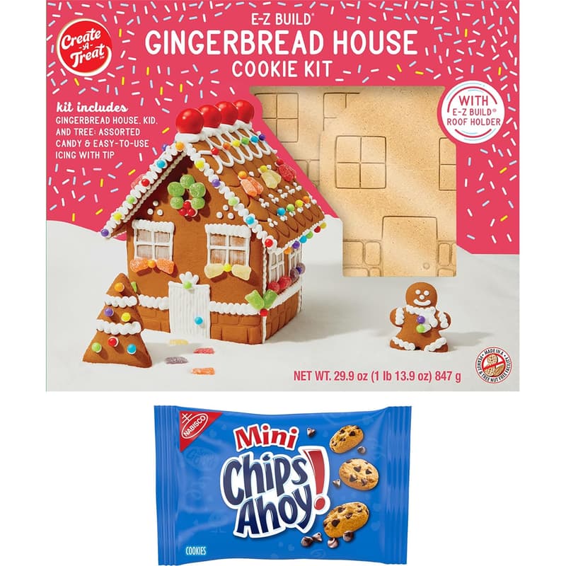 Holiday Gingerbread House Decorating Kit + CHIPS AHOY! Snack Pack