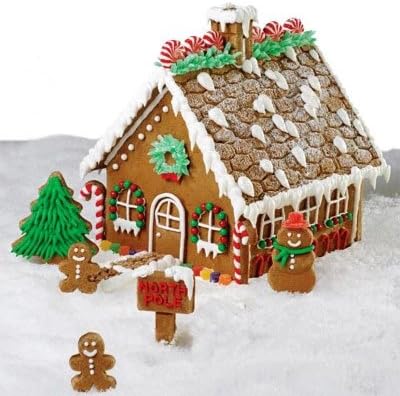 3D Gingerbread House Cookie Cutter Set - 10 Pieces for Kids