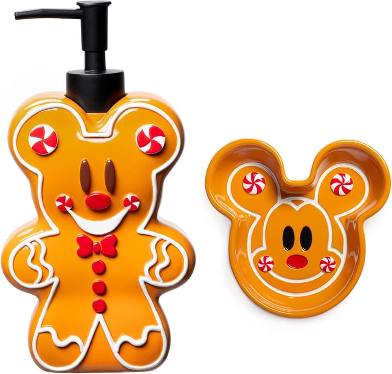 Christmas Mickey Mouse Gingerbread Bathroom Set - 2-Piece