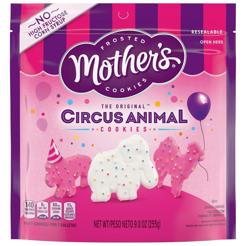 Mother's Circus Animal Cookies, Resealable Bag, 9 oz