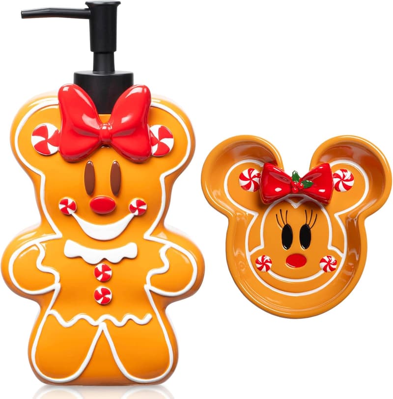 Christmas Minnie Mouse Gingerbread Bathroom Set - 2 Piece