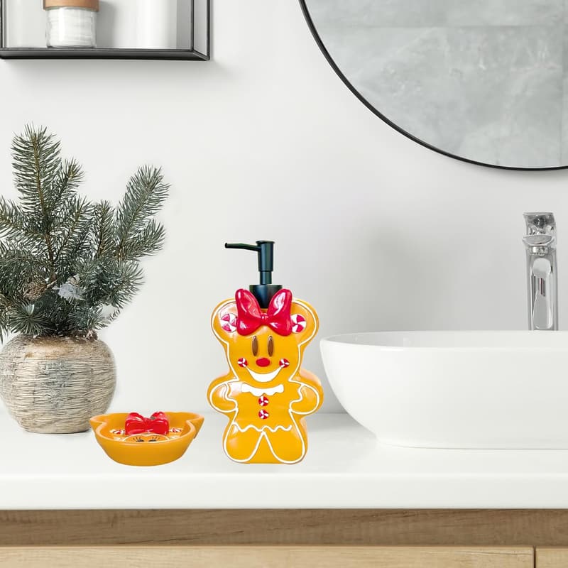Christmas Minnie Mouse Gingerbread Bathroom Set - 2 Piece