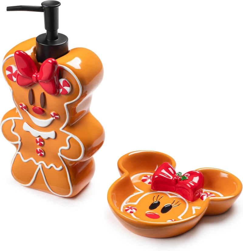Christmas Minnie Mouse Gingerbread Bathroom Set - 2 Piece