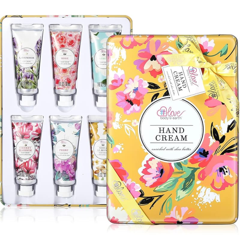 Holiday Hand Cream Gift Set for Women - Travel Size, 6 x 1 oz