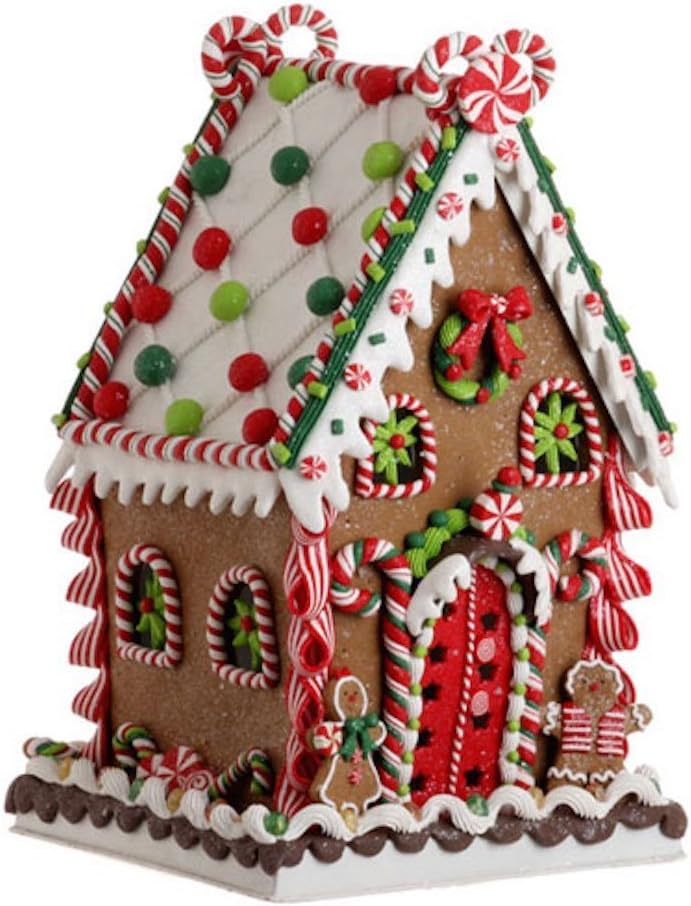 Multicolored Gingerbread House Decoration - 13.5