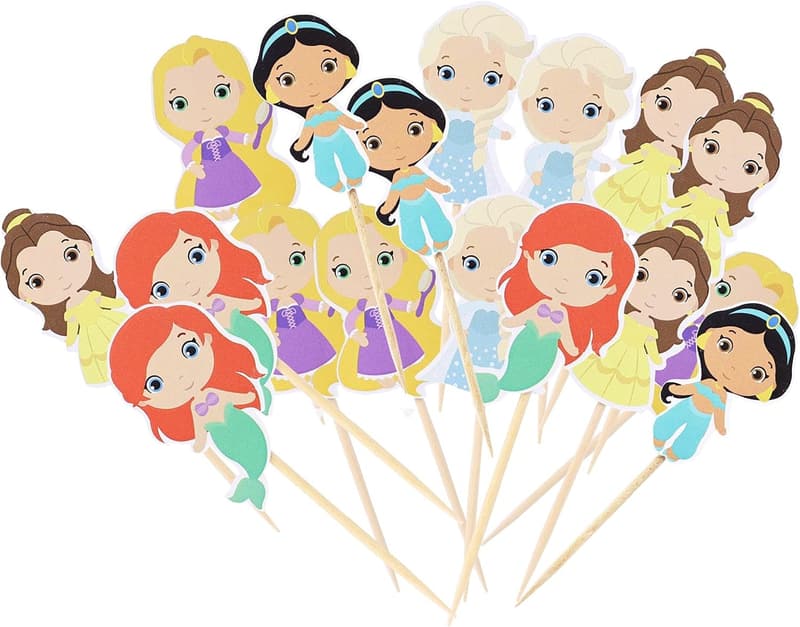 Birthday Princess Cupcake Toppers - 20 Count Decorations
