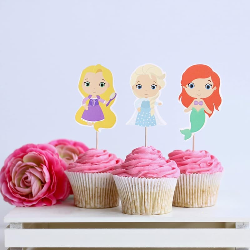 Birthday Princess Cupcake Toppers - 20 Count Decorations