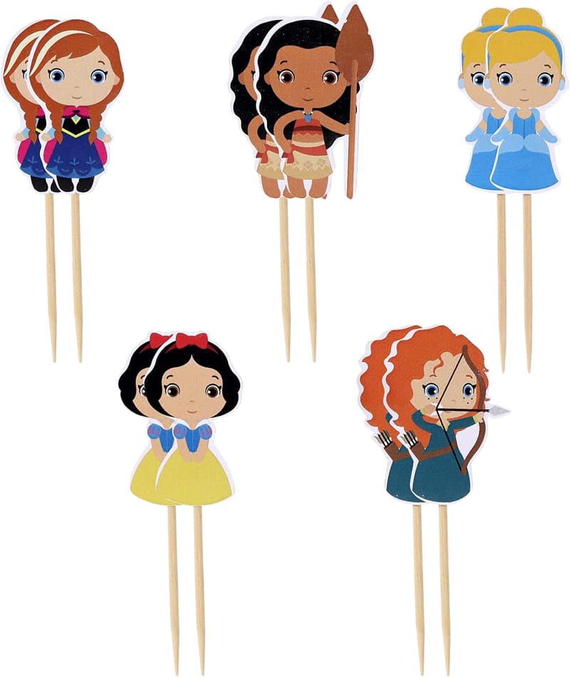 Birthday Princess Cupcake Toppers - 20 Count Decorations