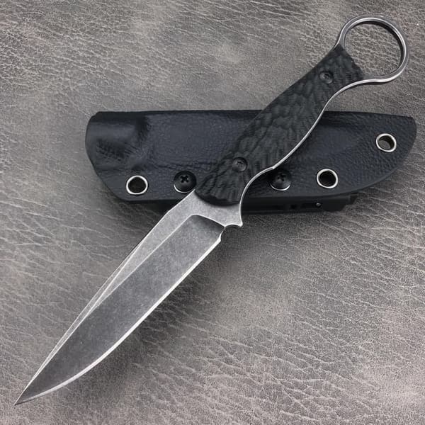 Tactical EDC Fixed Blade Knife with Kydex Sheath for Men