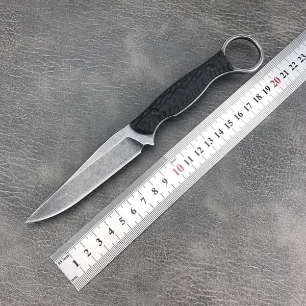 Tactical EDC Fixed Blade Knife with Kydex Sheath for Men