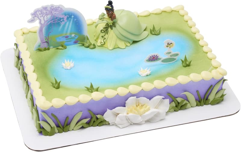 Disney Princess Tiana Cake Topper Set with Figurines and Scenery