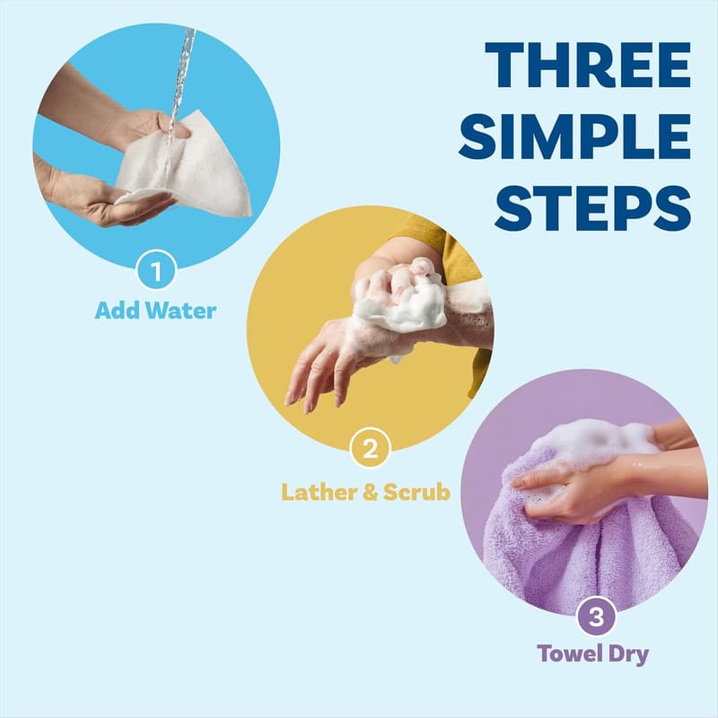 Lavender Disposable Bathing Wipes - 25 Pack