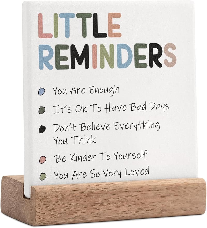 Inspirational Desk Sign for Women – Motivational Dorm Decor