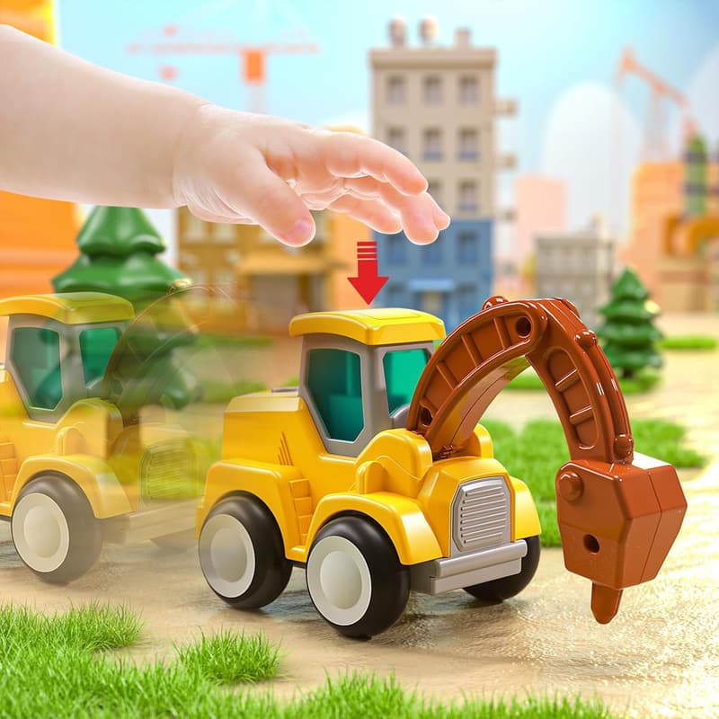 Construction Vehicle Toy Trucks for Toddlers (4 PCS)