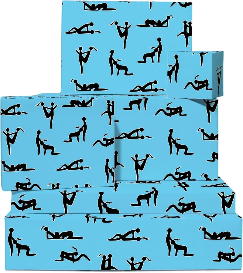 Anniversary Funny Rude Gift Wrap with Stickers
