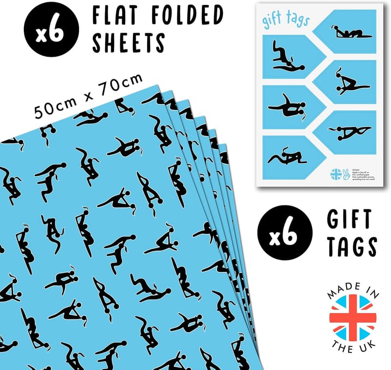 Anniversary Funny Rude Gift Wrap with Stickers