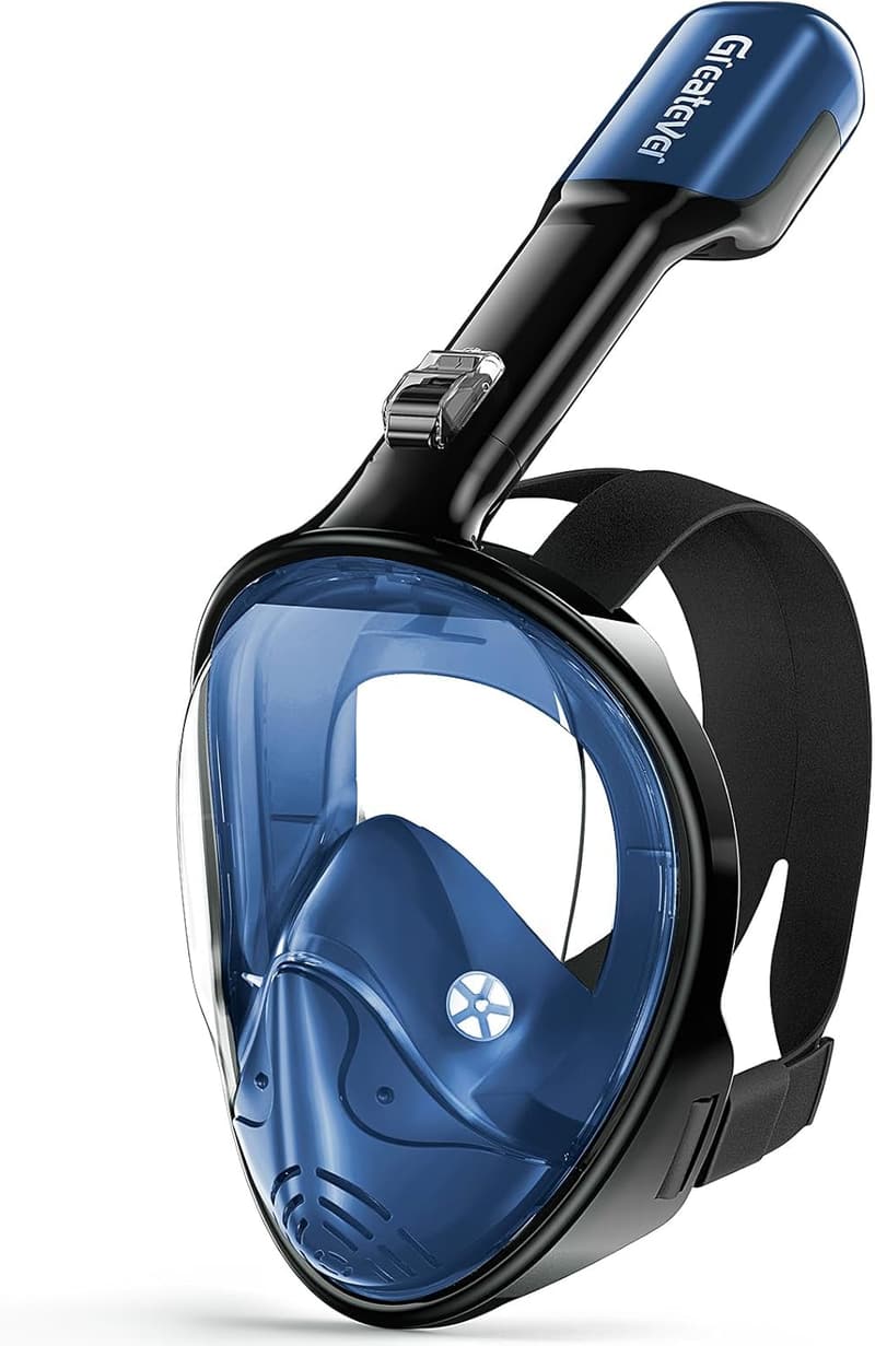Greatever Full Face Snorkel Mask with Dry Top & Camera Mount