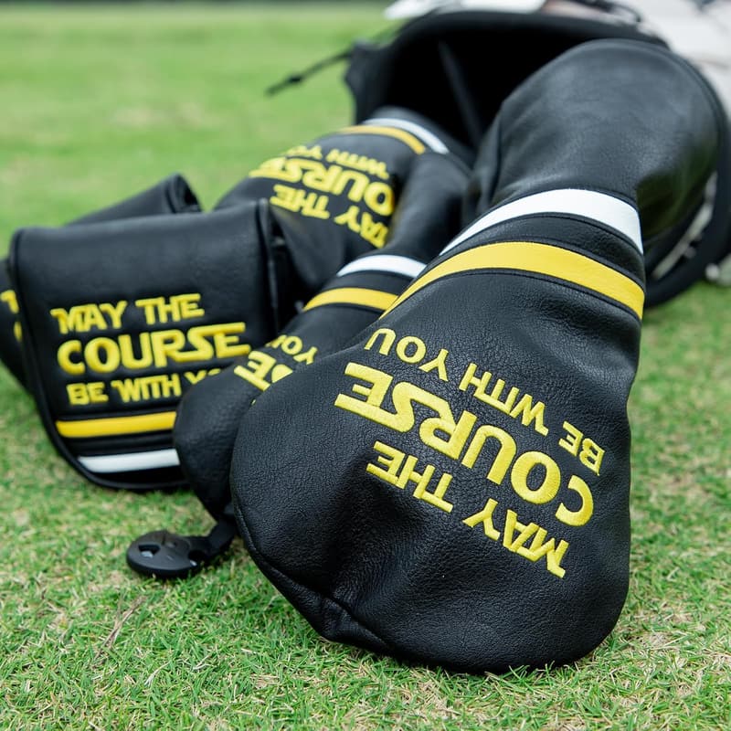 Elegant Embroidered Golf Club Headcovers - Premium Leather