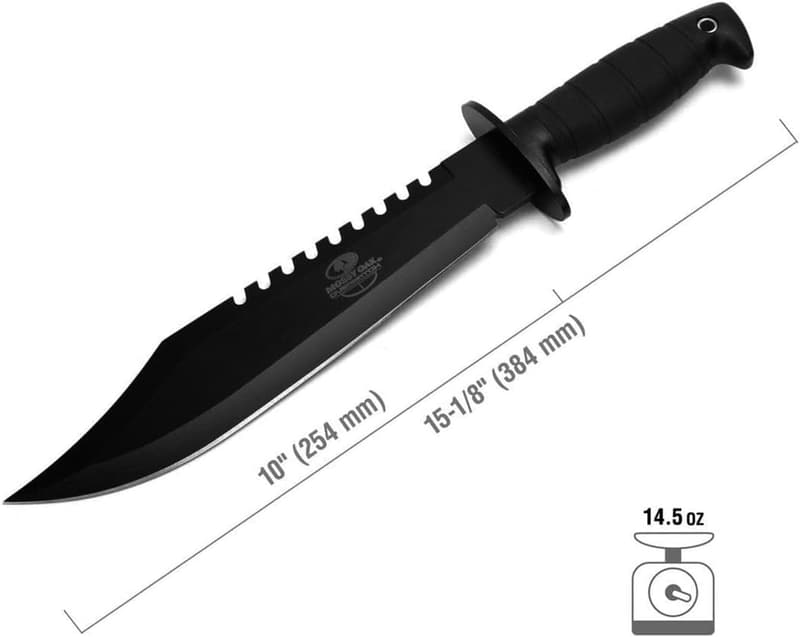 Mossy Oak 15-Inch Tactical Bowie Knife for Camping & Survival