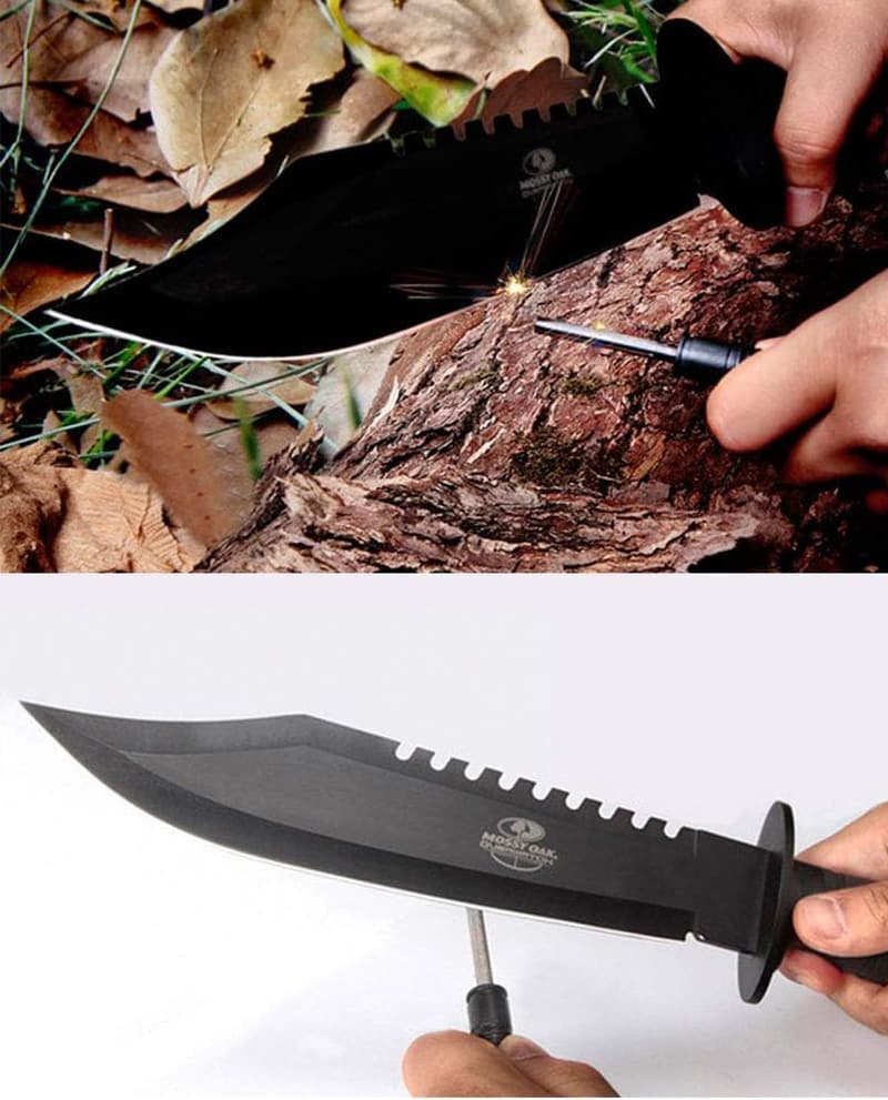 Mossy Oak 15-Inch Tactical Bowie Knife for Camping & Survival
