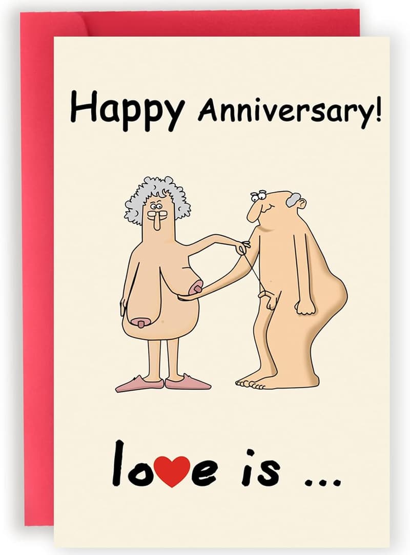 Happy Anniversary Card for Couples - Funny Wedding Card