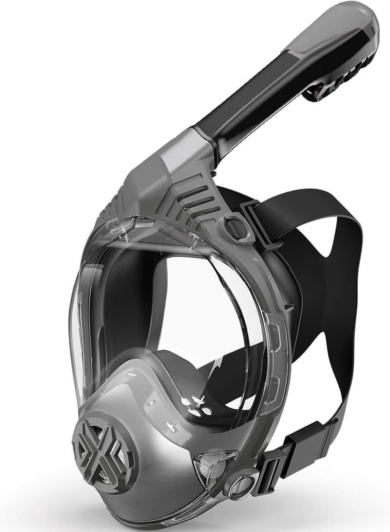 Foldable Full Face Snorkel Mask with Dry Top Breathing System