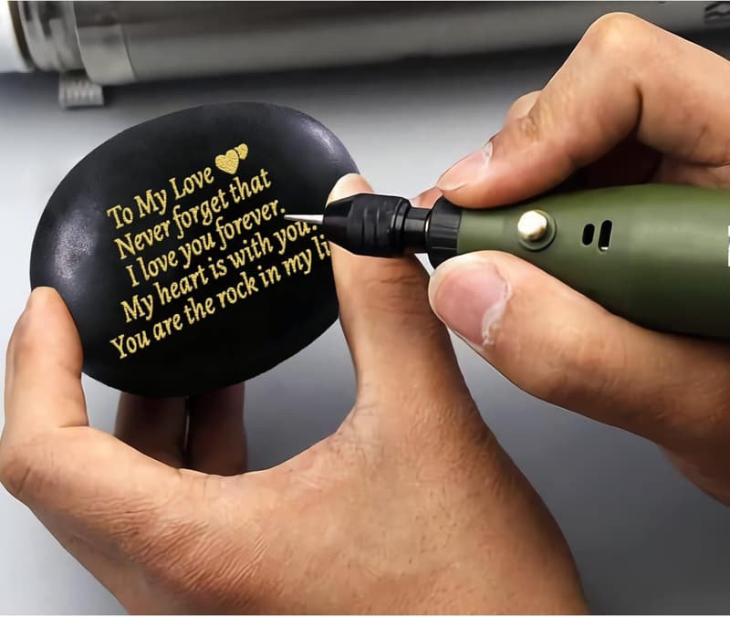 Engraved Rock Anniversary Gift for Couples, Unique Keepsake