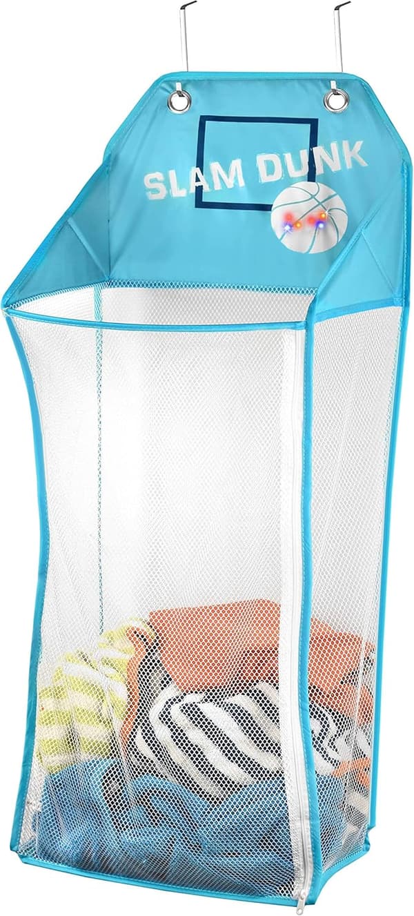 Kids LED Basketball Light-Up Laundry Hamper & Toy Chest