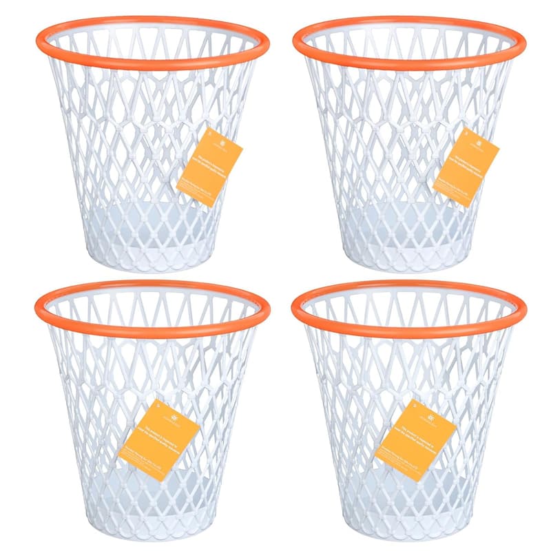 Basketball-Themed Waste Basket - 4.5 Gallon for Office & Gym