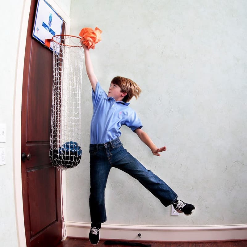 Over-the-Door Basketball Hoop Laundry Hamper