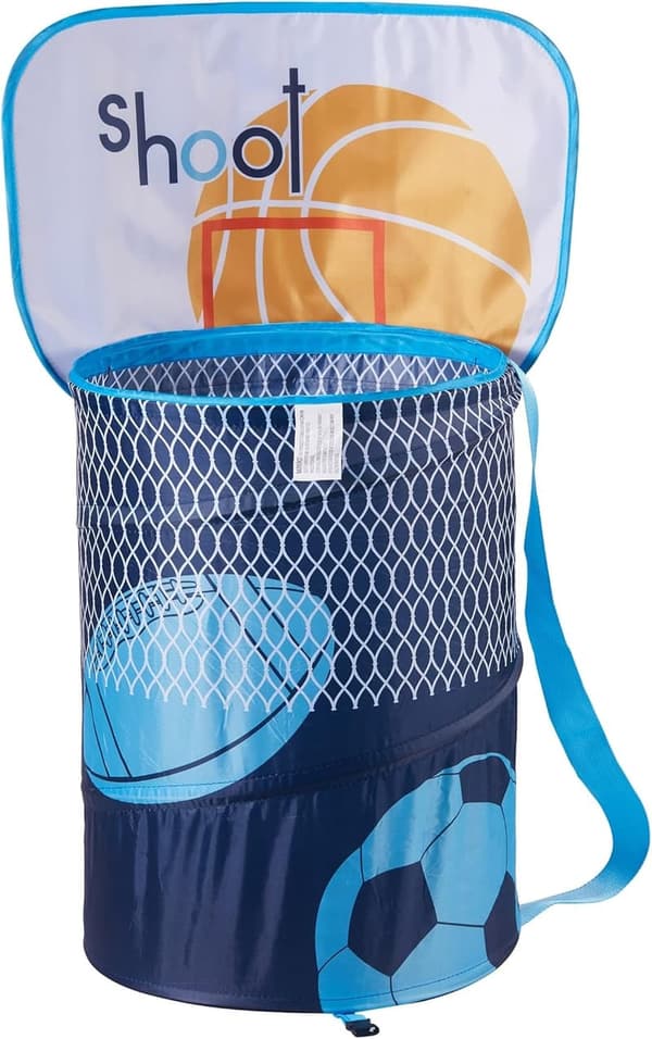 Collapsible 14x19 Inch Basketball Hoop Laundry Basket