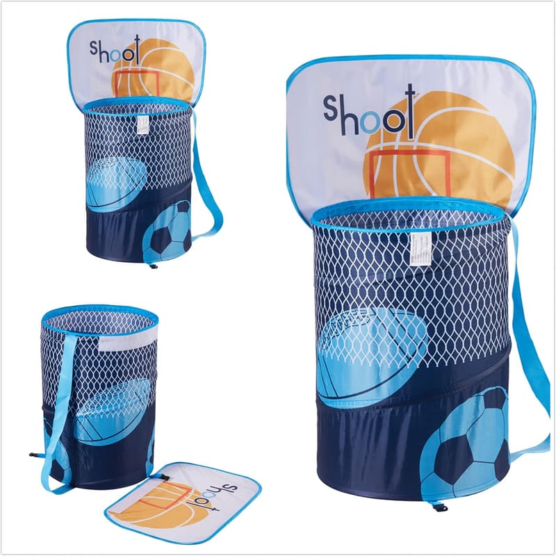 Collapsible 14x19 Inch Basketball Hoop Laundry Basket