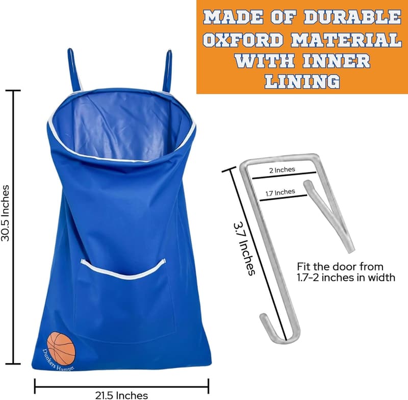 Boys Laundry Hamper - Durable Zippered Oxford Cloth for Organization