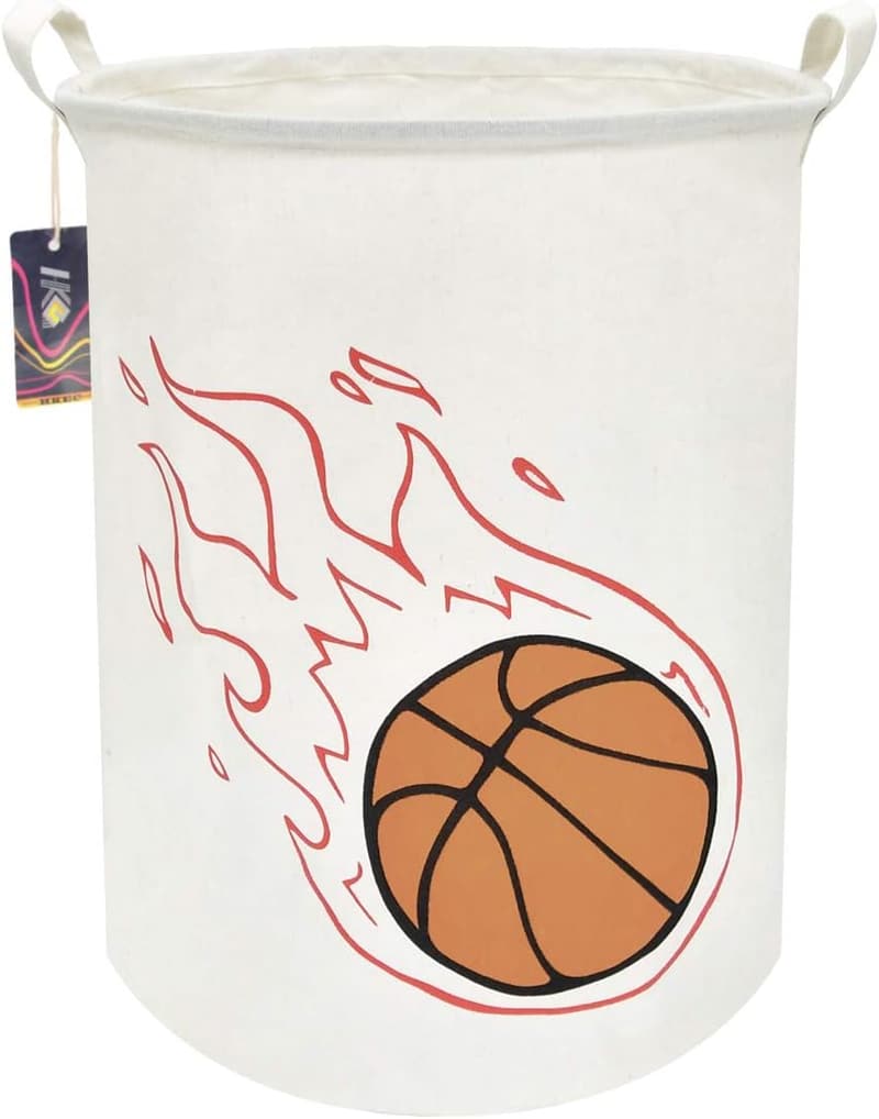 Basketball-Themed Laundry Hamper for Boys' Room