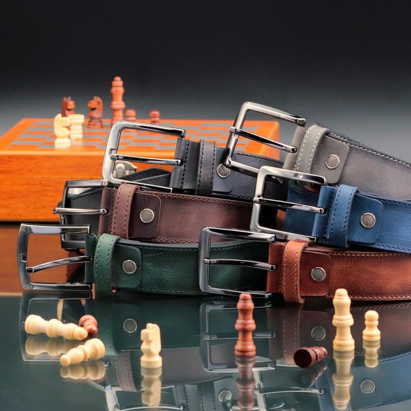 Anniversary Personalized Leather Belt - Handcrafted for Him
