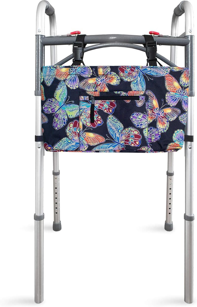 Butterfly Water-Resistant Tote Bag for Walkers and Scooters